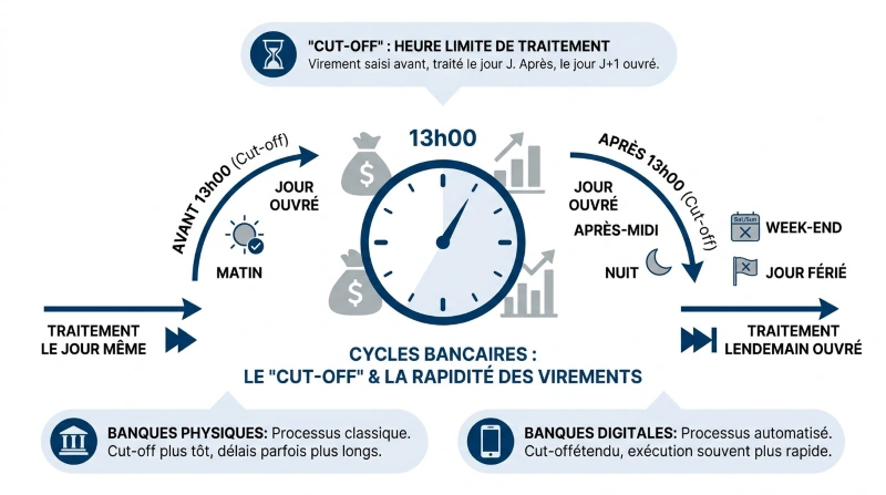 heure cut-off pour virement